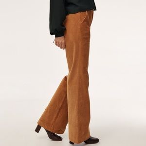 NWT Aritzia Babaton Black Corduroy Wide Leg Pants